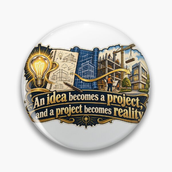 Item preview, Idea to Reality Lightbulb Blueprint Finished Building designed and sold by DesignArtEmpire.