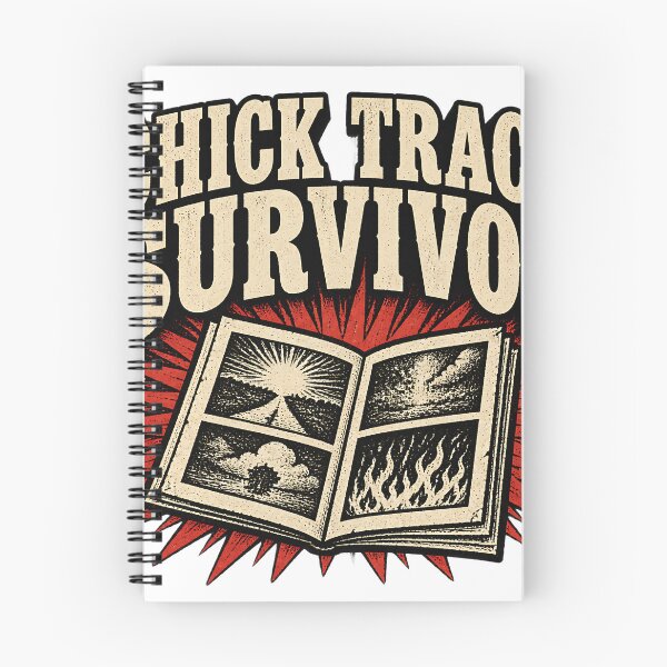 Item preview, Chick Tract Survivor Funny Exvangelical Woodcut Shirt designed and sold by GloryandFame.
