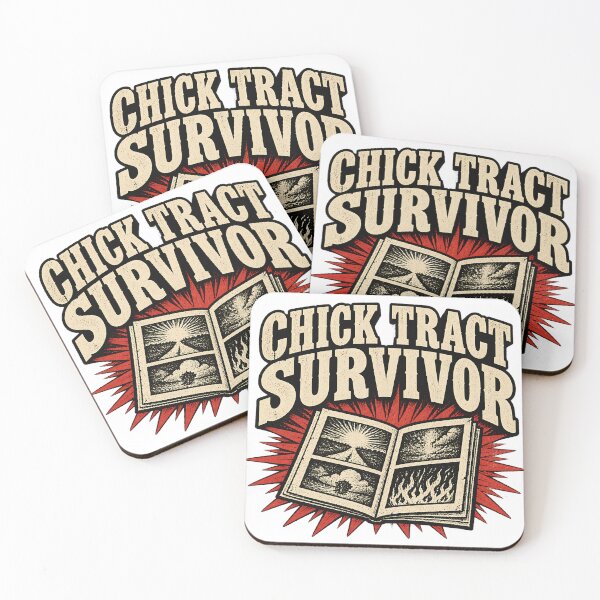 Item preview, Chick Tract Survivor Funny Exvangelical Woodcut Shirt designed and sold by GloryandFame.
