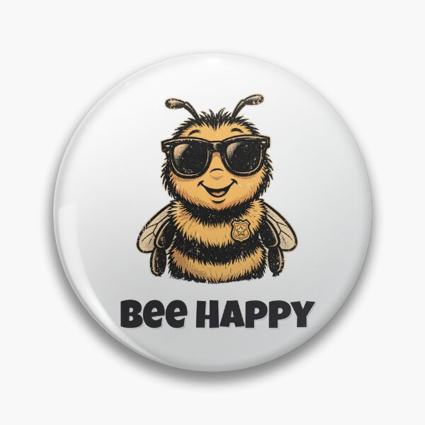 Item preview, Bee Happy Funny Bee Police Design designed and sold by Wild Shades.