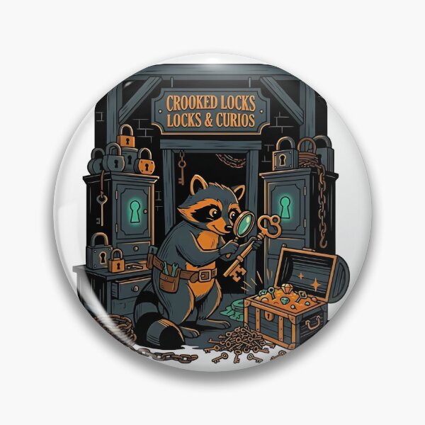 Item preview, Raccoon Antique Locksmith designed and sold by PictoVibe.