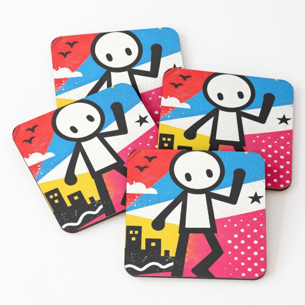 Item preview, Colourful Abstract Stick Figure Artwork designed and sold by orange-grape.