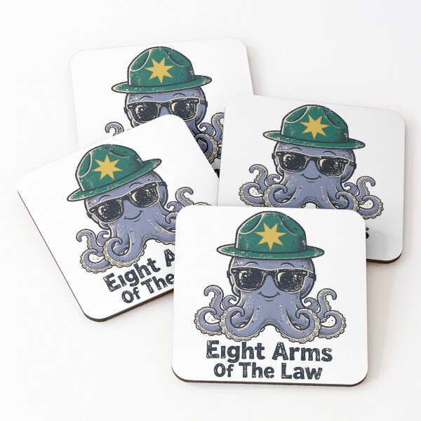 Item preview, Eight Arms Of The Law Funny Octopus Deputy Design designed and sold by Wild Shades.