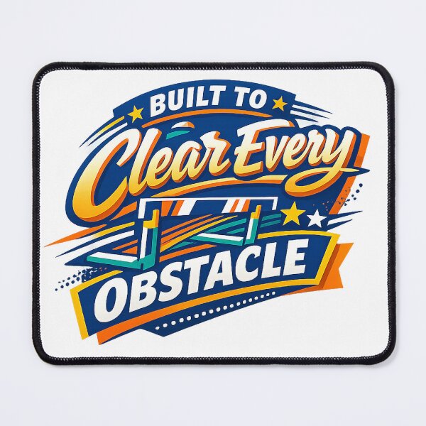 Item preview, Built to Clear Every Obstacle Hurdle Track Athlete Motivational Sports Design designed and sold by inkoutninja.