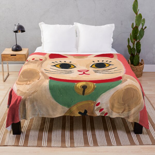 Item preview, Maneki Neko Lucky Cat Painting on Coral designed and sold by Fani*.