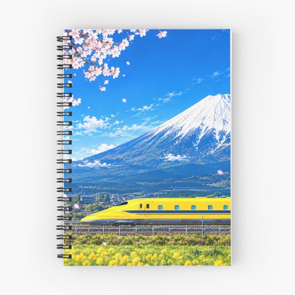 Item preview, Doctor Yellow Shinkansen and Mount Fuji – Japanese Spring Landscape designed and sold by CHANNELZIPANG.