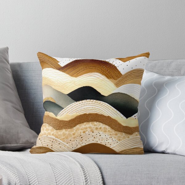 Item preview, Boho Caramel, Cream, And Earthtones Decorative Wavy Pattern designed and sold by DEC02.