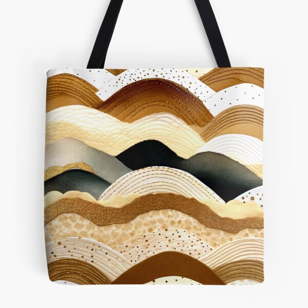 Item preview, Boho Caramel, Cream, And Earthtones Decorative Wavy Pattern designed and sold by DEC02.