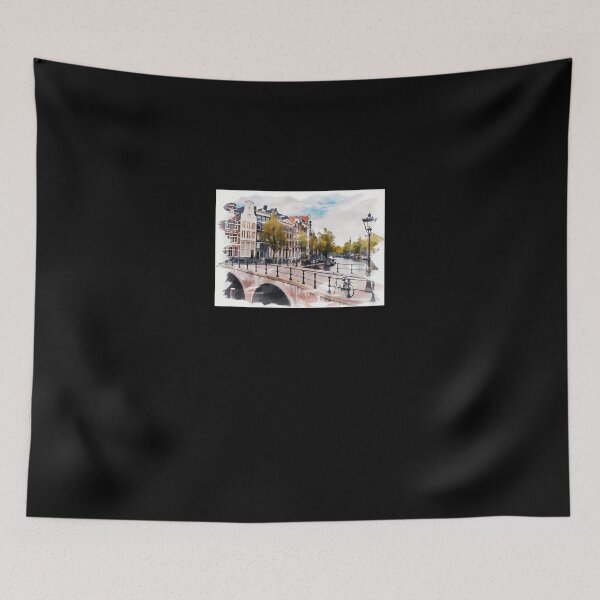 Item preview, Amsterdam-Netherlands-Watercolor designed and sold by rumseycartin.