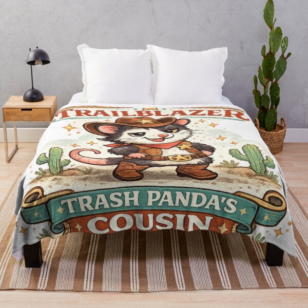 Item preview, Trailblazer Trash Panda's Cousin Funny Cowboy Opossum Western Design designed and sold by inkoutninja.