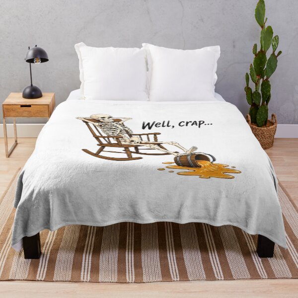 Item preview, well crap skeleton beer spill funny humor designed and sold by JasonsSpider.