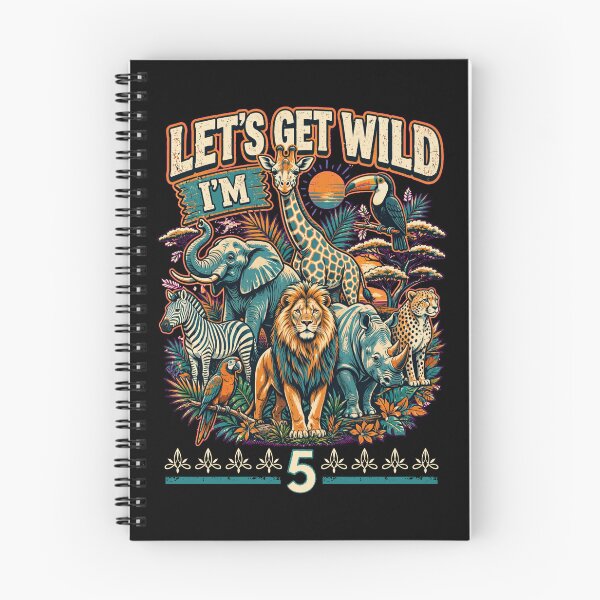 Item preview, Let's Get Wild I'm 5 – Playful Fifth Birthday Shirt for Kids designed and sold by Teetreasure2.