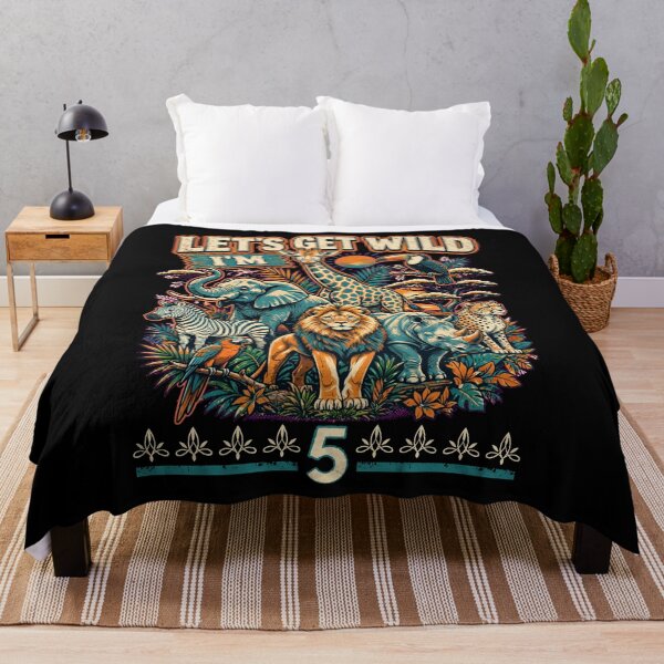 Item preview, Let's Get Wild I'm 5 – Playful Fifth Birthday Shirt for Kids designed and sold by Teetreasure2.
