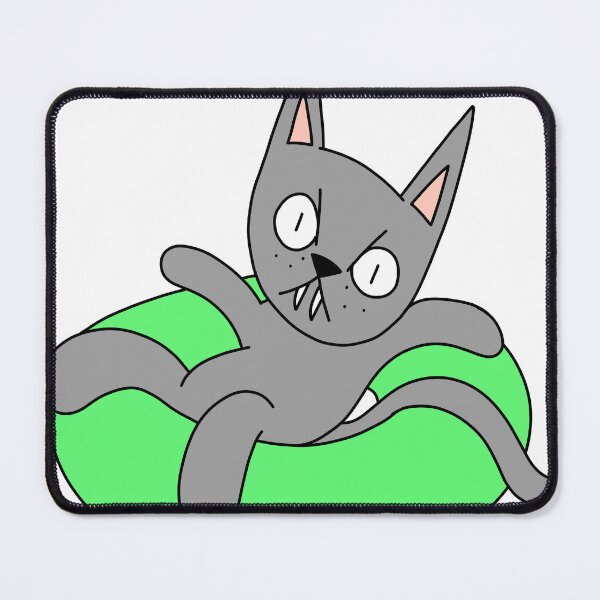 Item preview, MEAN CAT going tubing - gray designed and sold by motherbrainart.