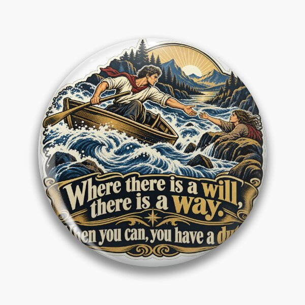 Item preview, Where There Is a Will Rower Rescuing a Stranger designed and sold by DesignArtEmpire.