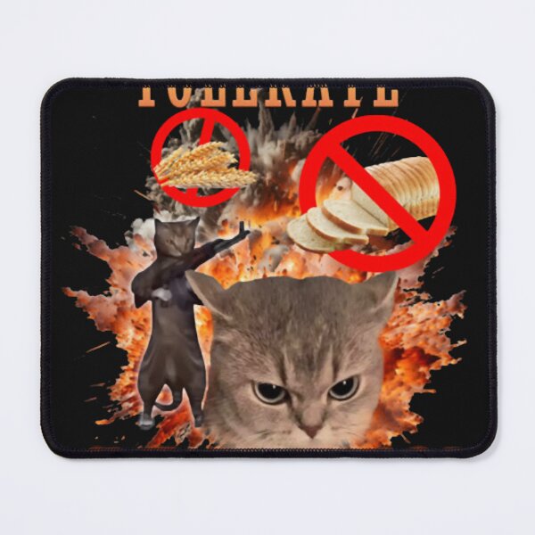 Item preview, I Refuse to Tolerate Gluten Funny Cat Meme designed and sold by WAMI-T3JNT.