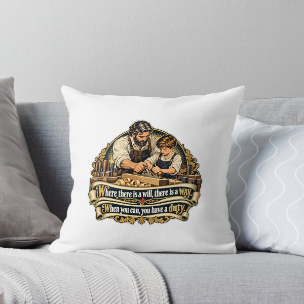 Item preview, Where There Is a Will Craftsman Teaching Apprentice designed and sold by DesignArtEmpire.