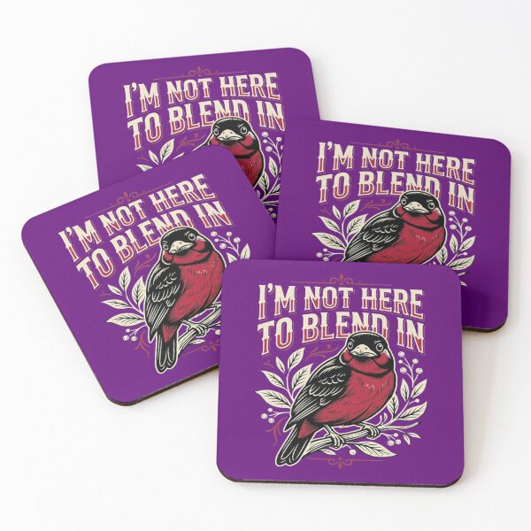 Item preview, Black-and-red Broadbill Shirt - I'm Not Here To Blend In - Vintage Tattoo Exotic Bird Tee - Alternative Streetwear Graphic designed and sold by Max Store.