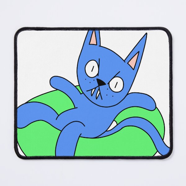 Item preview, MEAN CAT going tubing - blue designed and sold by motherbrainart.