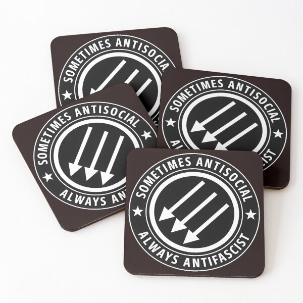 Item preview, Sometimes Antisocial Always Antifascist Emblem designed and sold by AXA-Walahada.