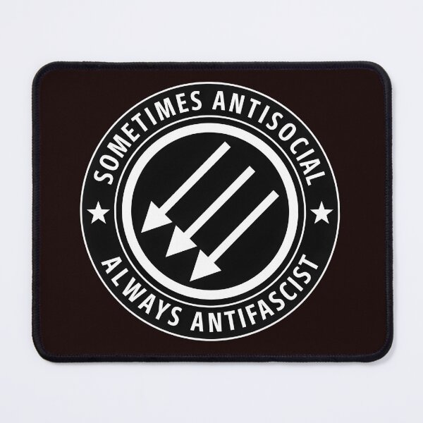 Item preview, Sometimes Antisocial Always Antifascist Emblem designed and sold by AXA-Walahada.