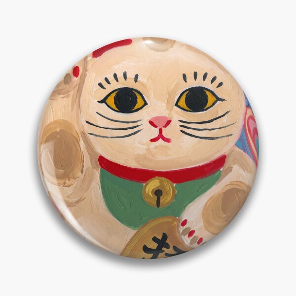 Item preview, Maneki Neko Lucky Cat on Marbled Background designed and sold by Fani*.