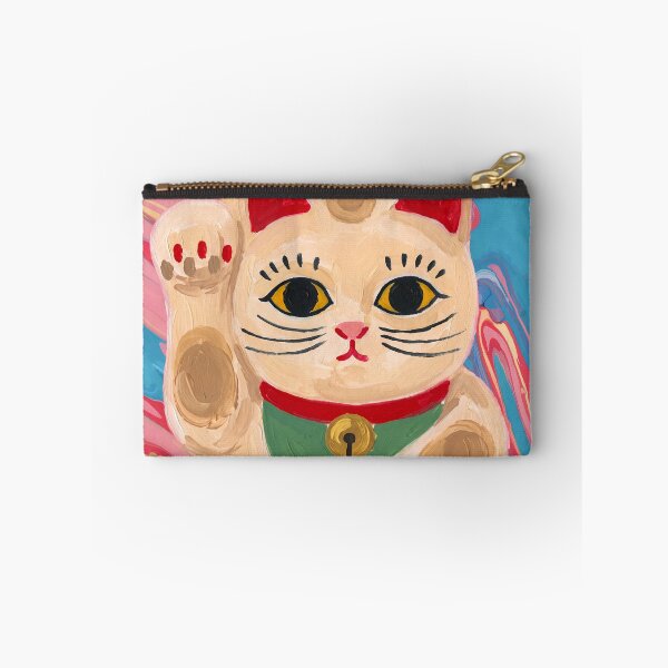 Item preview, Maneki Neko Lucky Cat on Marbled Background designed and sold by Fani*.