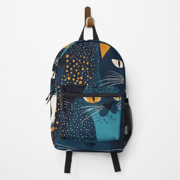 Item preview, Inspired by Yayoi Kusama Blue Black Cats Poster, Polka Dot Cats Group Art Print, Japanese Modern Wall Decor designed and sold by HappyGrandmaUB.
