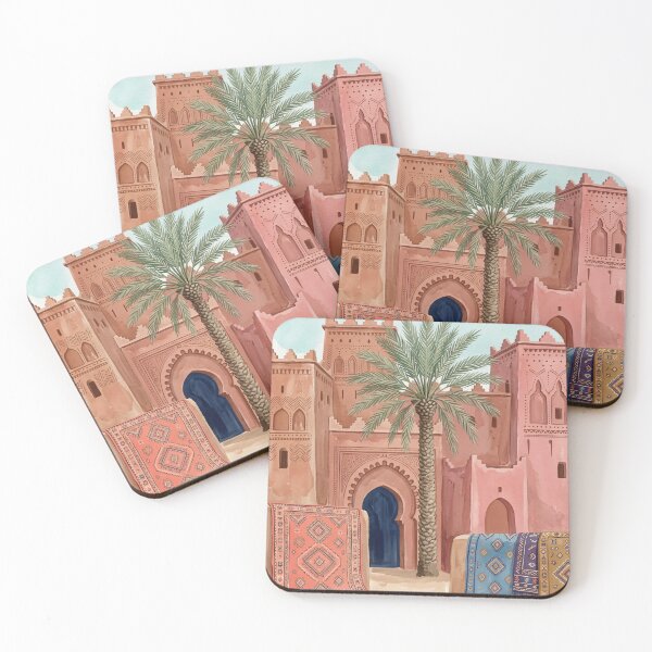 Item preview, Terracotta Moroccan Kasbah Kilim Rug Art designed and sold by arteresting-art.