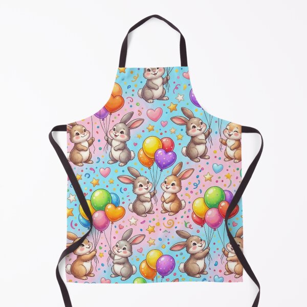 Item preview, Cute Bunny Rabbits Balloons Nursery Bedding Seamless Pattern designed and sold by Shivora Studio.