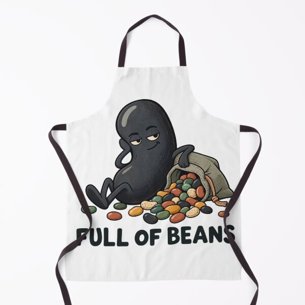 Item preview, Full of Beans Funny Bean Character Food Pun designed and sold by haitrieuic96.