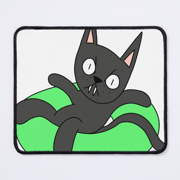 Item preview, MEAN CAT going tubing - black designed and sold by motherbrainart.