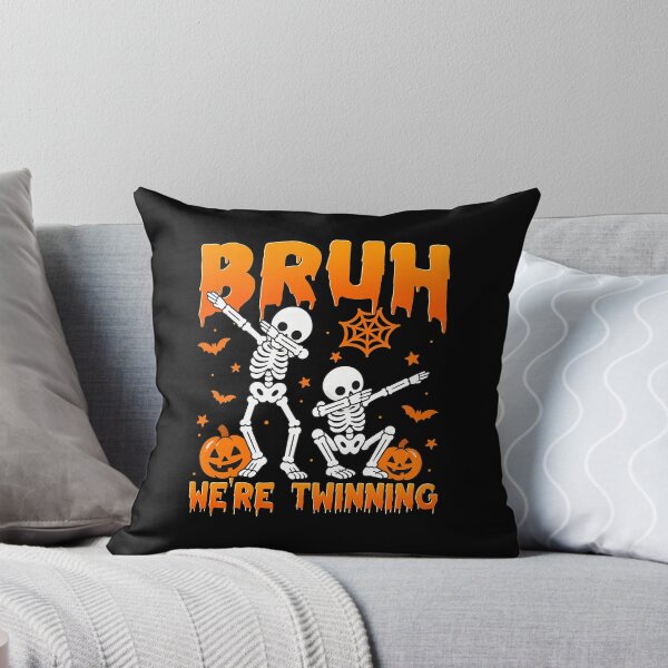 Item preview, Bruh We're Twinning Halloween Twin Day Skeletons designed and sold by barrycantre11.
