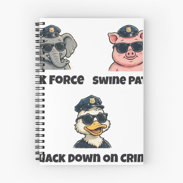 Artikelvorschau, Quack Down On Crime / Swine Patrol / Tusk Force — Aufkleber-Set für Strafverfolgungstiere entworfen und verkauft von Wild Shades.