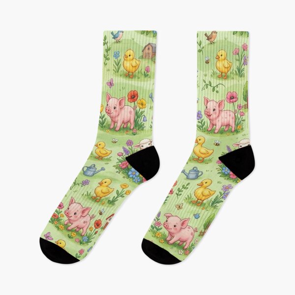 Item preview, Cute Baby Farm Animals Meadow Nursery Bedding Seamless Pattern designed and sold by Shivora Studio.