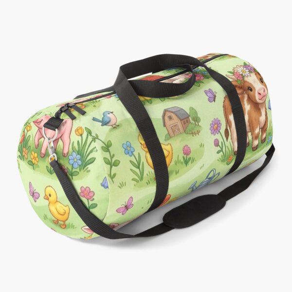 Item preview, Cute Baby Farm Animals Meadow Nursery Bedding Seamless Pattern designed and sold by Shivora Studio.