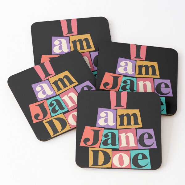 Item preview, I Am Jane Doe Colorful Cutout Lettering designed and sold by haitrieuic96.