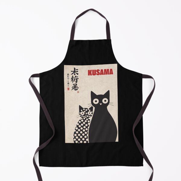 Item preview, Kusama Black Cat Poster "Polka Dot & Silhouette" Japanese Canvas Print Modern Art Wall Decor designed and sold by scrambledpeg.