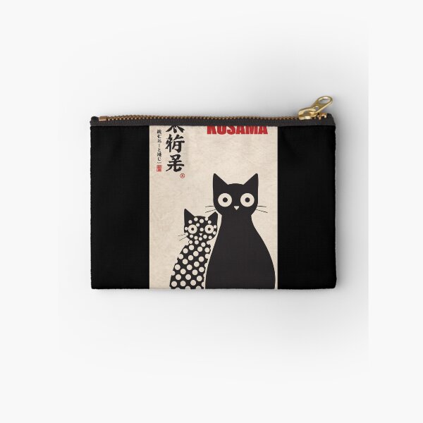 Item preview, Kusama Black Cat Poster "Polka Dot & Silhouette" Japanese Canvas Print Modern Art Wall Decor designed and sold by scrambledpeg.