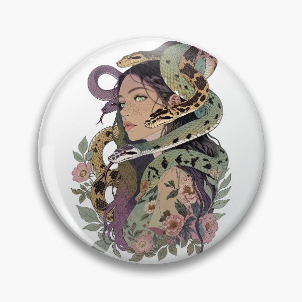 Item preview, Serpent Empress – Medusa Botanical Portrait Tee  designed and sold by HexOne.