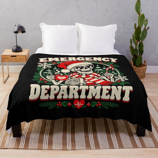 Item preview, Emergency Department Christmas Skeleton Medical Holiday Art designed and sold by VioletNance.