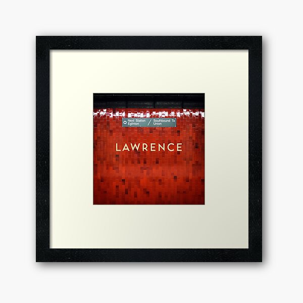 Lawrence Toronto Subway Sign Framed Art Print