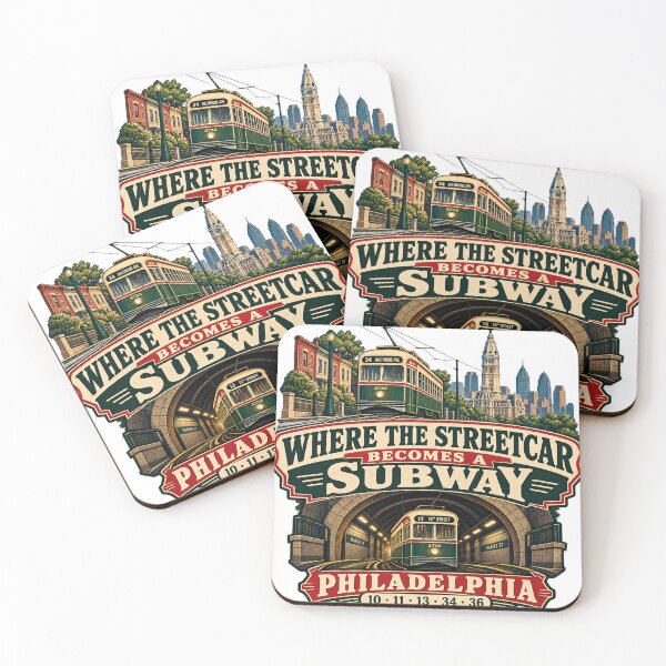Item preview, Philadelphia Subway-Surface Trolleys – Where the Streetcar Becomes a Subway designed and sold by Past in Threads.