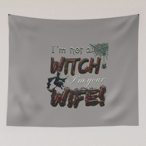 Item preview, Im Not A Witch Im Your Wife Halloween Tee-80 designed and sold by HeleneHeinz.