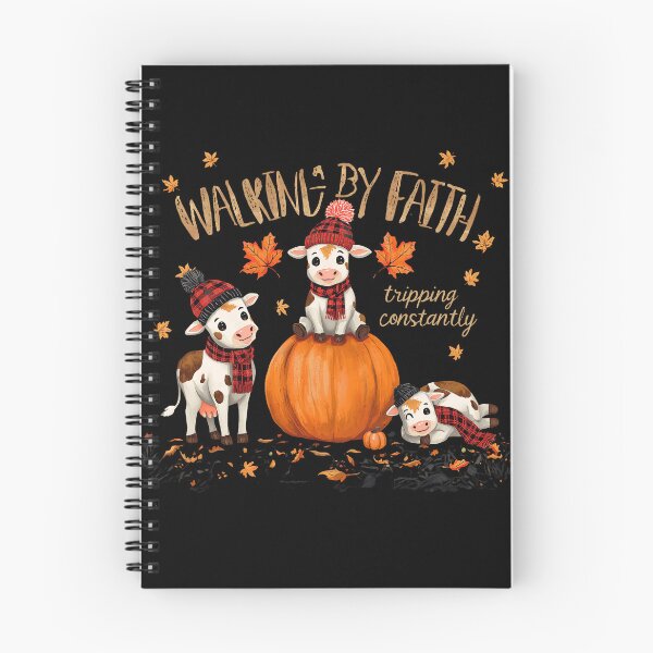 Item preview, Walking by Faith Tripping Constantly Fall Cute Cows & Pumpkin  designed and sold by Zizo-DR44.
