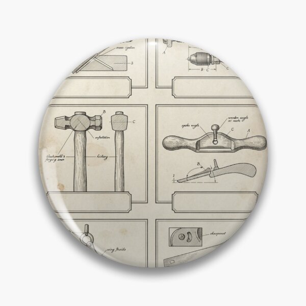 Item preview, Antique Hand Tools Blueprint Woodworking Diagrams designed and sold by bvdesignart.