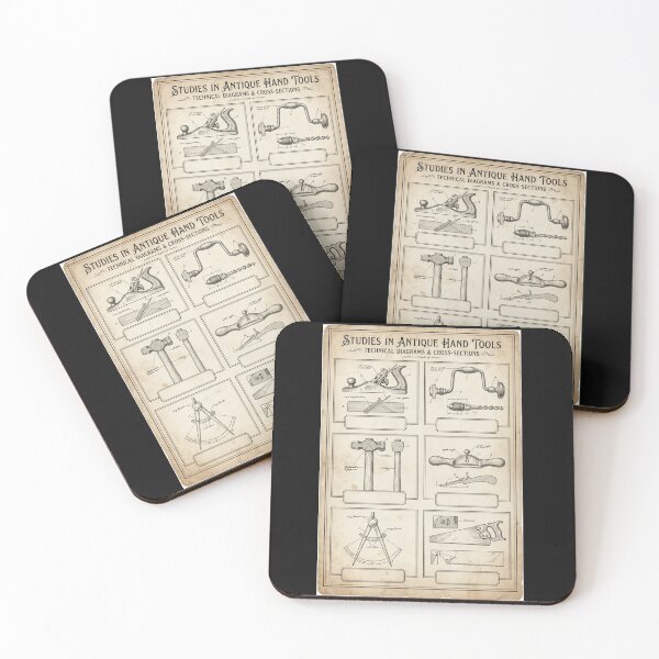Item preview, Antique Hand Tools Blueprint Woodworking Diagrams designed and sold by bvdesignart.
