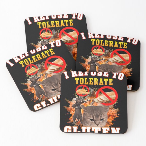 Item preview, I Refuse To Tolerate Gluten Cat Explosive Humor designed and sold by TudyEvansio.