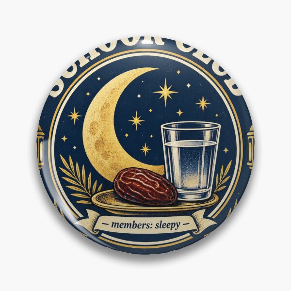Aperçu de l'œuvre Suhoor Club Est 4AM Badge Ramadan amusant créée et vendue par ys96.