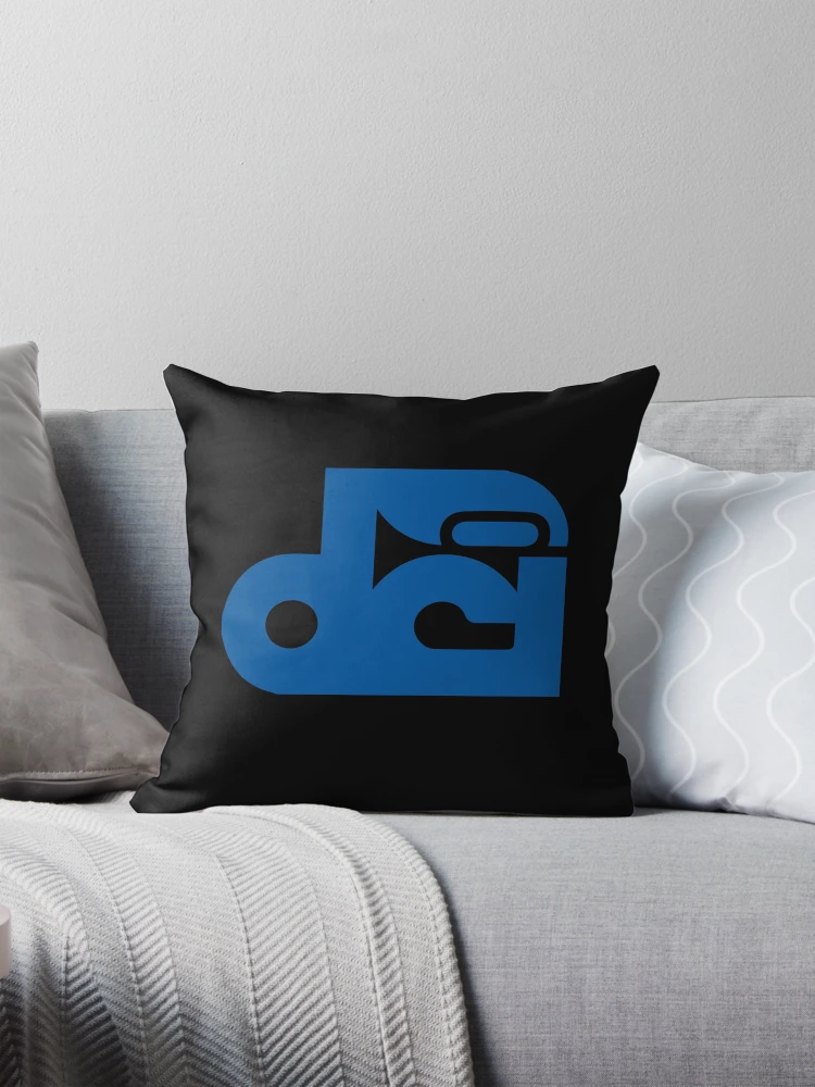 Thumbnail 1 of 4, Pillow, Blue Stylized Lettering Monogram designed and sold by RheaHunt.